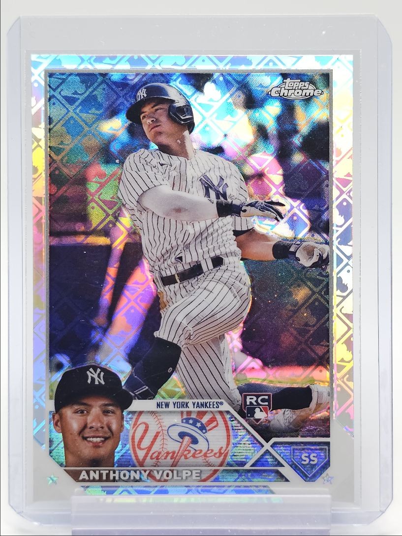 ANTHONY VOLPE 2023 TOPPS CHROME ROOKIE LOGOFRACTOR YANKEES RC Q5972
