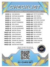 Checklist 2026 Upper Deck National Hockey Card Day #NHCD-31