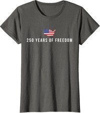 250 Years of Freedom 250th Anniversary USA Flag 4th of Ladies' Crewneck T-Shirt