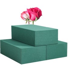 Pack of 3 Floral Foam Blocks Green Wet Dry for Fresh Artificial Flower