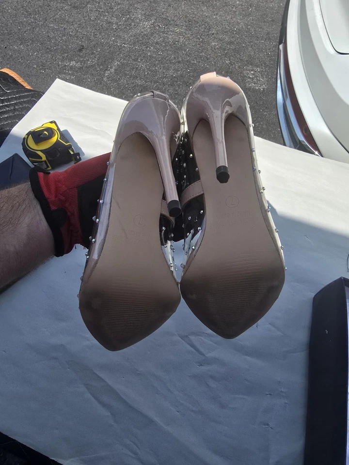 Tacones de mujer Liliana talla 7 transparentes usados de Estados Unidos Foto 4 de 4