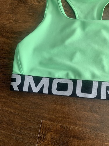 NWT UNDER ARMOUR HEAT GEAR ARMOUR MID BRANDED SPORTS BRA LARGEsz GREEN REG$35 - Picture 4 of 9