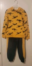 Boys Printed Dinosaur Hoodie And Sweatpants Set