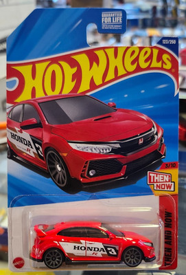 KahLA特注 Honda CIVIC TYPE R Then and Now3 Hot Wheels Then And Now 3/10 2018 Honda Civic Type R in Red 123
