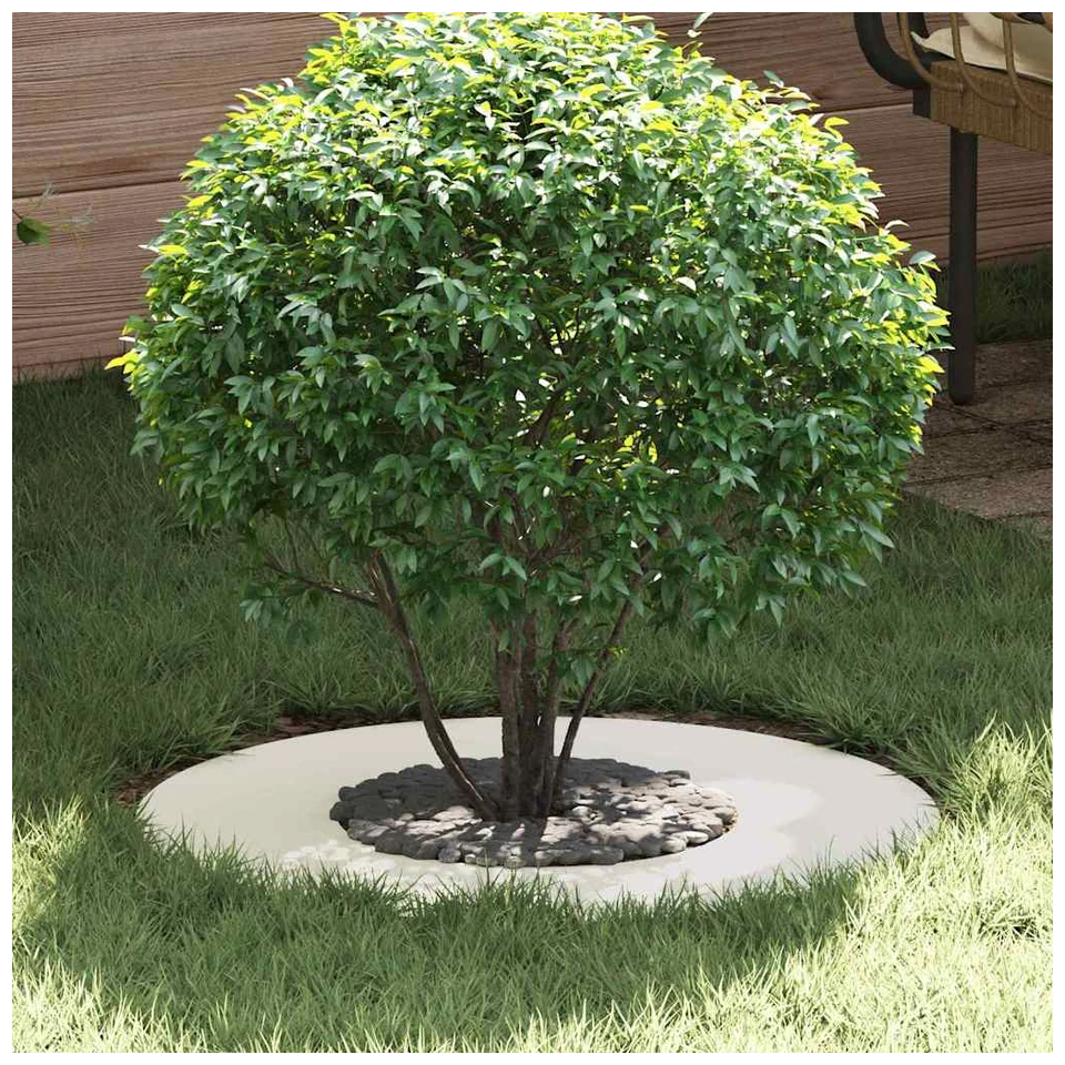 vidaXL Flat Tree Ring White Ø30 / 60 cm Steel