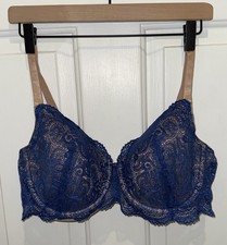 Third Love 24/7 Lace Balconette Bra Women’s Size 40D Blue & Beige
