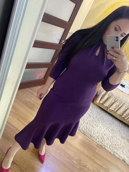 Women Laura Ashley Dress Purple 40 / L / 48