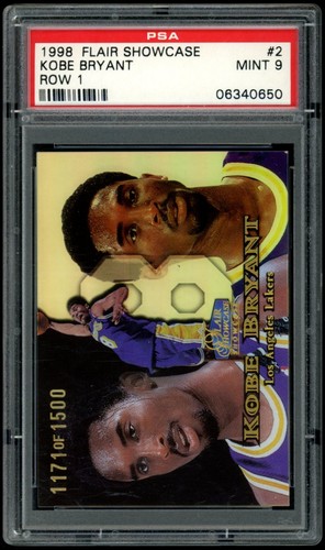 1998-99 Flair Showcase #2 Kobe Bryant Row 1 /1500 PSA 9