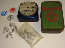 Estate Sale Junk - Boy Scout Tin, Watertown Federal Savings Bank, Flags/Pins