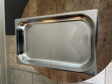 6 x Vogue Stainless Steel 1/1 Gastronorm Trays 65mm Pack of gastro’s 