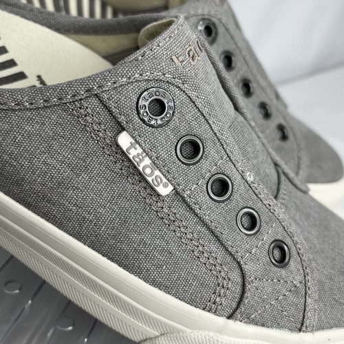 TAOS EZ Soul Grey Wash Canvas Comfort Mule Sneaker ESL-13666 Women’s Sz 8M NIB - Picture 9 of 16