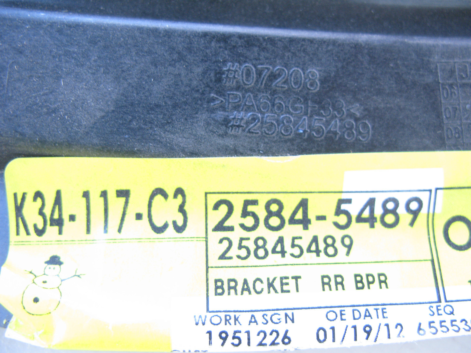 NEW OEM 25845489 Rear Bumper-Outer Bracket SATURN 2007-2009 | eBay 