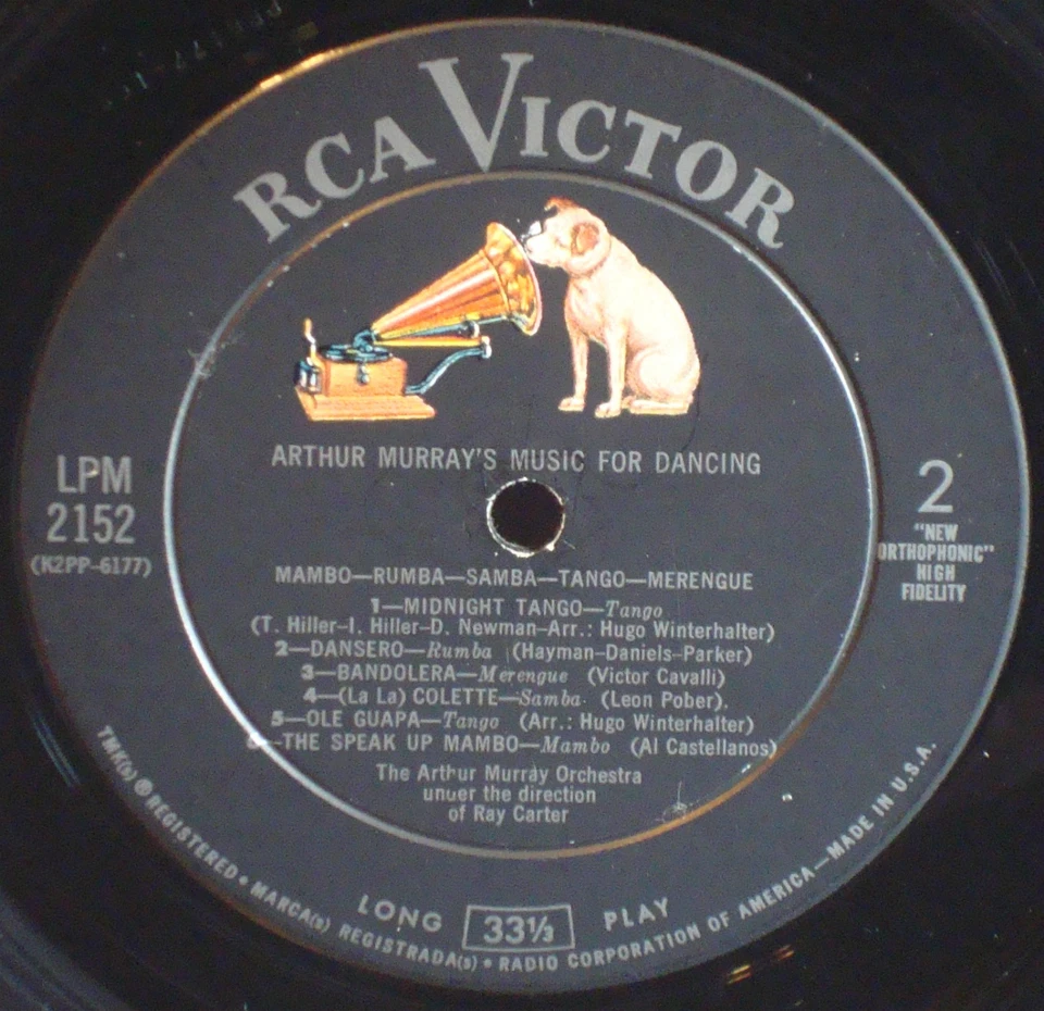 RAY CARTER ORCH Arthur Murray Mambo-Rumba-Samba-Tango RARE DG RCA/VICTOR MONO LP - Image 3 of 4