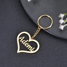Pendantify Personalized Heart Name Keychain | Custom Heart Key rings with Name
