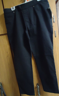 Faded Glory Women's Black 100% Cotton Mid-Rise Straight Leg Jeans Size 18 P