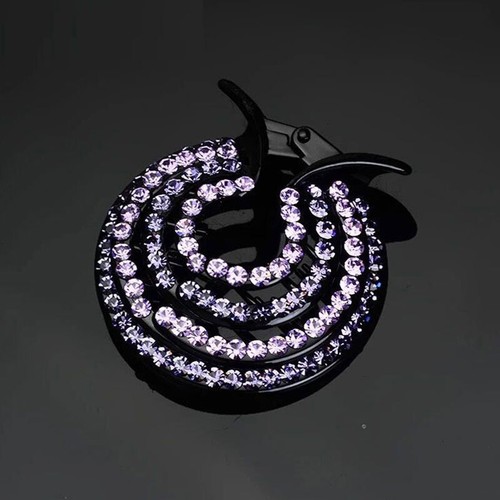Rhinestone Floral Hair Claw Women Hair Pin Clip Roller Bird Nest Ponytail - Picture 10 of 16