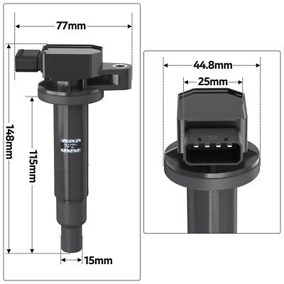 Toyota Ignition Coils Set Of 4 Ignition Coils For Toyota Camry, Corolla, RAV4 - OEM 90919-02244 / DENSO 2004 Toyota Camry Coil Pack