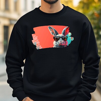Kaninchen mit Brille Sweatshirt Kuschelig und Perfekt für jeden Anlass S bis 4XL