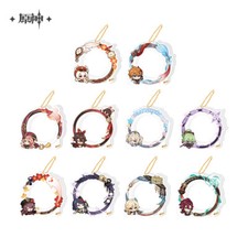 miHoYo Genshin Impact Keychain Badge Cover Official Acrylic Keyring Original