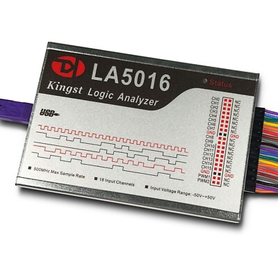USB Logic Analyzer 16 Kanal 500MHz LA5016 incl. PWM Ausgang und Analysesoftware