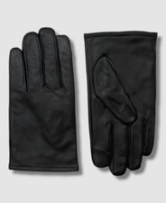  88 Calvin Klein Men's Black Solid Sheep Leather Gloves Size X-Large