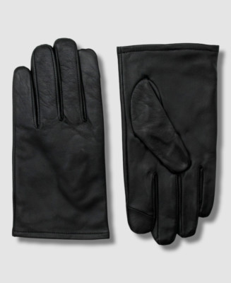 $88 Calvin Klein Men's Black Solid Sheep Leather Gloves Size X-Large