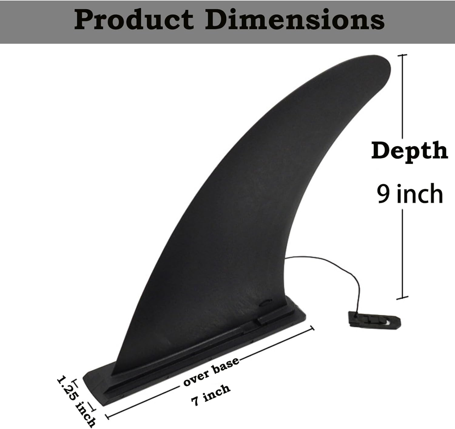 Surf Board Fin 9" Inflatable Paddleboard Replacement Fin for Paddle