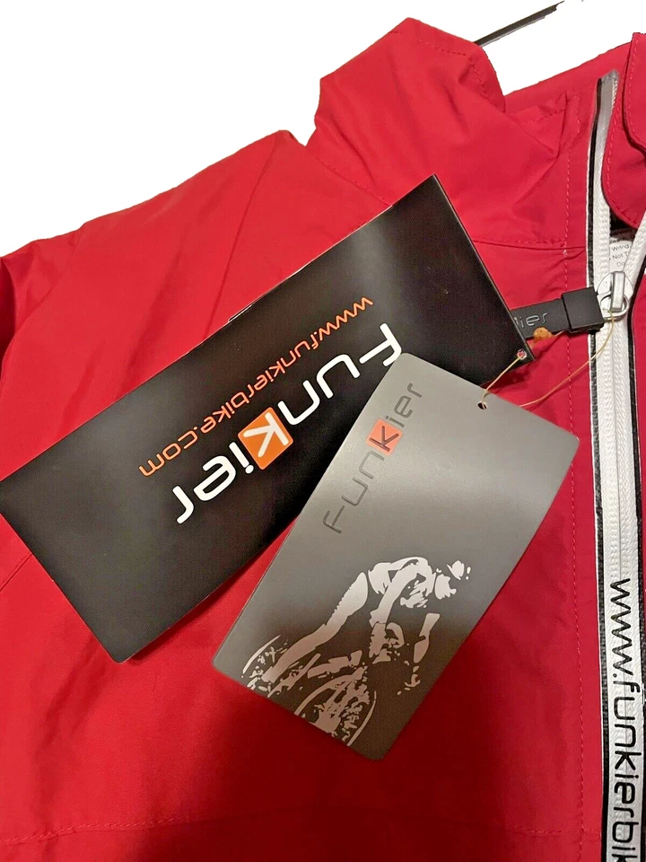 Chaqueta de lluvia impermeable para ciclismo Funkier - roja - talla mediana Foto 2 de 4