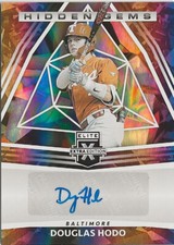 V67) 2022 Panini Elite Douglas Hodo Gems Auto SP RC Rookie Baltimore Orioles