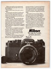 1982 NIKON CAMERA Original 1980's 8" X 11" Magazine Ad M232