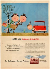 1950s vintage AD FoMoCo Genuine Ford Auto Parts Cute Cartoon AD  032617
