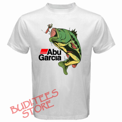 T-shirt Basique Homme Abu Garcia Fishing – Blanc, Coton Bio, Coupe Regular (S à 5XL)