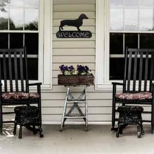 Custom Dog Welcome Metal Sign, Monogram Metal Dog Sign, 6"x4.5"