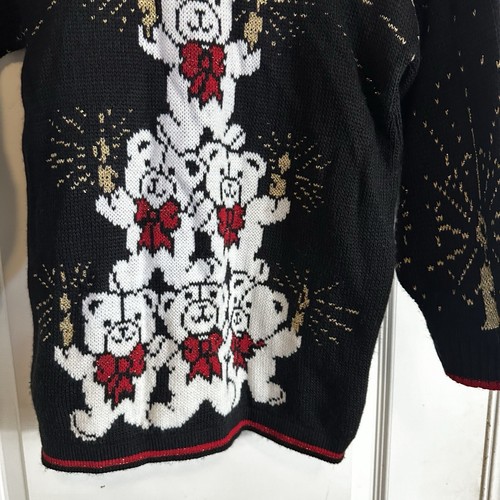 NWT Vintage Nutcracker Bears Holiday christmas Knit sweater size 7/8 girls USA - Picture 4 of 7