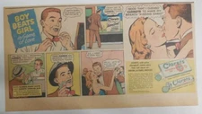 Clorets Gum Ad: Boy Beats Girl ! 1940's Size 7.5 x 15 inches