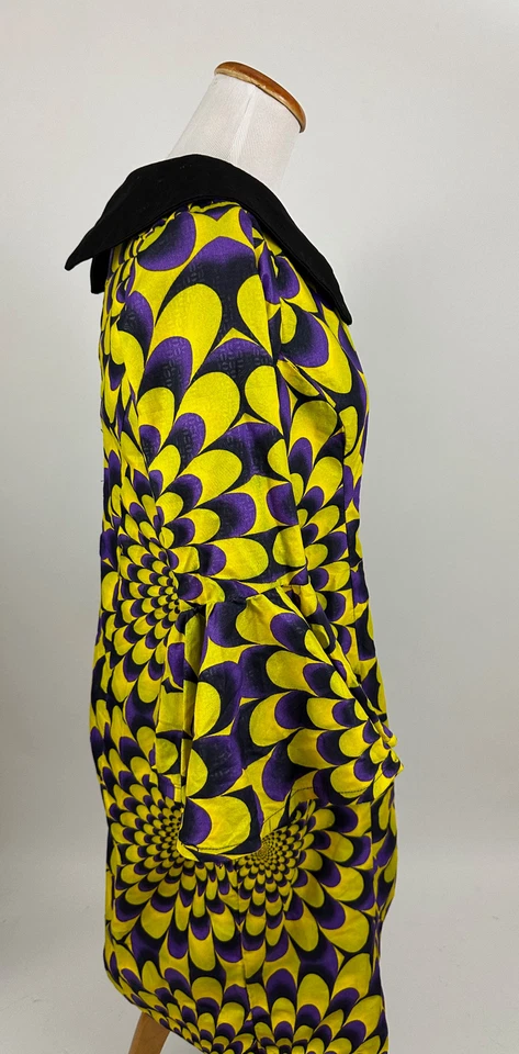 Handmade Purple Gold Wizard Whimsical Dress Flare sleeve M/L Costume - Image 2 of 3