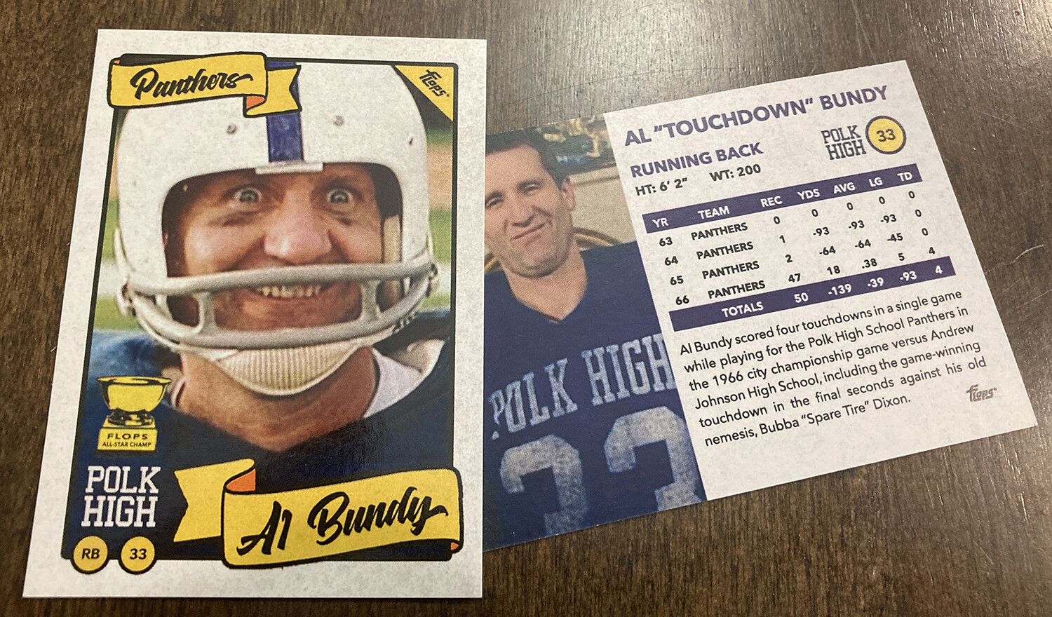 Al Bundy 4 Touchdowns Polk High School All-Star Football Cards 2 Pack | eBay