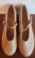 BLOCH Techno Tap 3H Natural Tan MARY JANE Tap Shoes Buckle Strap Kid's Size 7