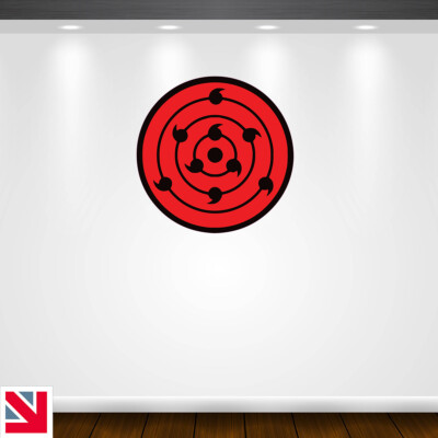 SHARINGAN WANDSTICKER AUFKLEBER VINYL NARUTO NINJA RINNEGAN SASUKE ANIME