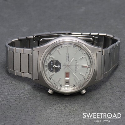 Seiko Chronograph 7018-8000 Vintage ST.Steel 23 Jewels Manual 