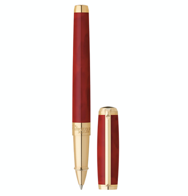 S.T. Dupont Atelier Red Chinese Lacquer Rollerball Pen, 412710