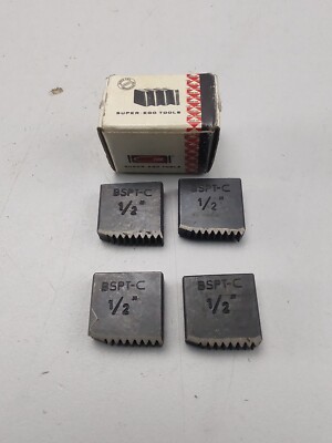 Set of 4 Super Ego BSPT-C 1/2'' Ratchet Threader Die
