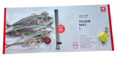 ZWILLING Vakuumbeutel Größe L Fresh & Save 3 Beutel inkl. 2 Zubehör teile