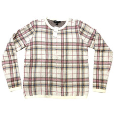 ANN TAYLOR Pullover Sweaters Plaid Pullover Sweater Winter White Womens XS