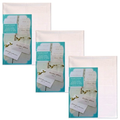 Gartner Studios I Platinum Foil Border Printable Place Cards l White 48ct. I x3 | eBay