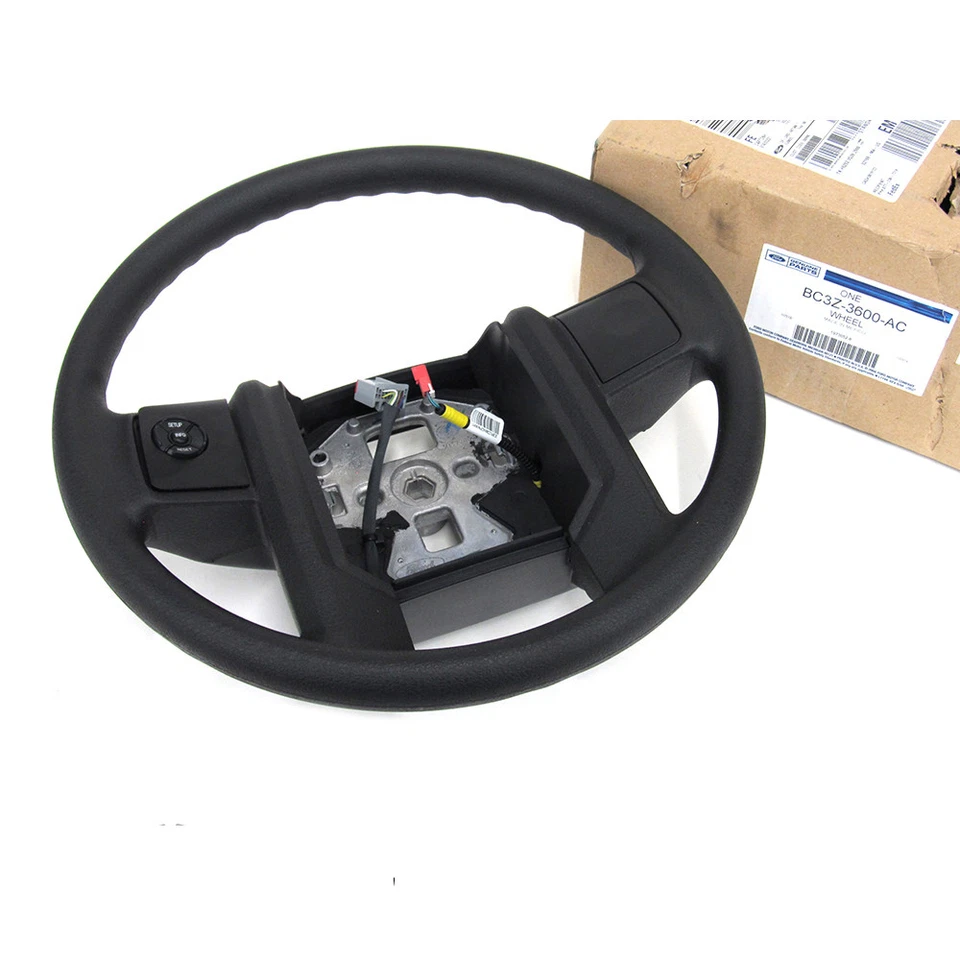 2011-2016 Ford F250-F550 Super Duty Black Vinyl Steering Wheel OEM BC3Z-3600-AC — 第 3/4 张图片