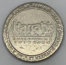 Harrah s Casino 1 Casino Slot Token Black Hawk Colorado CO 1993-1997