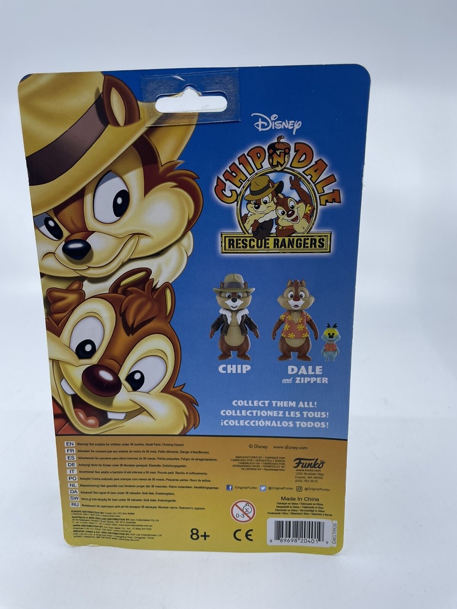 Disney Funko Action Figures Rescue Rangers Dale W ZIPPER and Chip