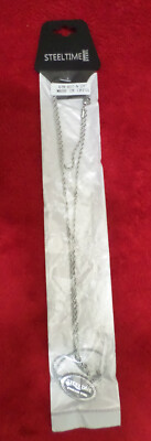 NWT Steel Time Stainless Steel Rope Chain Necklace 24
