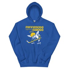 Minnesota Fighting Saints Hockey Royal Blue Unisex Hoodie